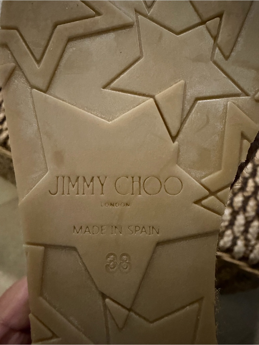JIMMY CHOO Danica Black 110 Studded Leather Espadrille Wedge Sandals - Picture 5 of 8